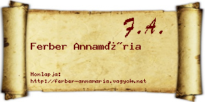Ferber Annamária névjegykártya